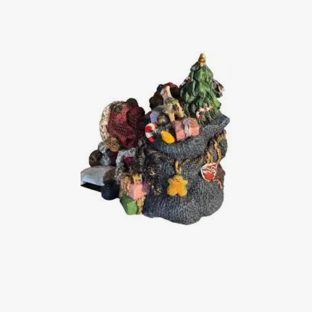Grandeur Noel Festive Bear and Tree Holiday Decor Stocking Holder - Picture 2 of 3